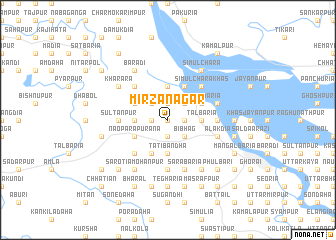 map of Mirzānagar