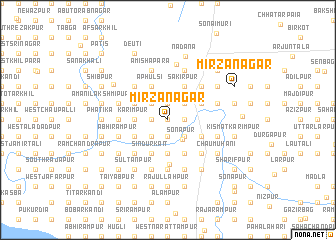 map of Mirzānagar