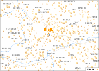 map of Mišići