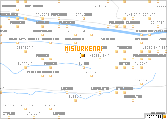 map of Mišiurkėnai