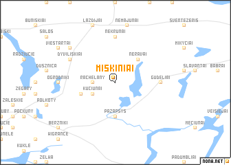 map of Miškiniai