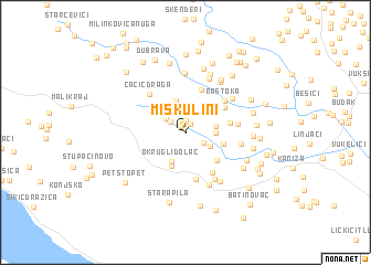 map of Miškulini