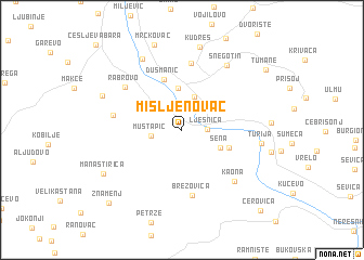 map of Mišljenovac