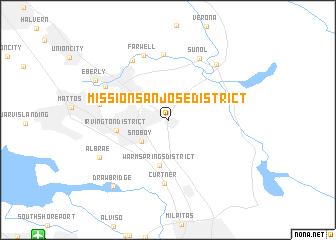 map of Mission San Jose District