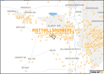 map of Misty Hills Numbers 1-7