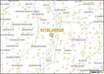 map of Mīt al Ḩārūn