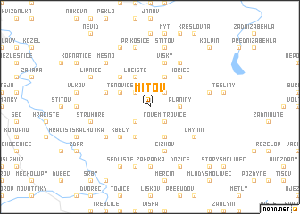 map of Mítov