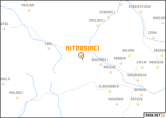 map of Mitrašinci