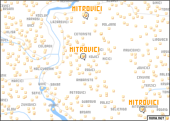 map of Mitrovići