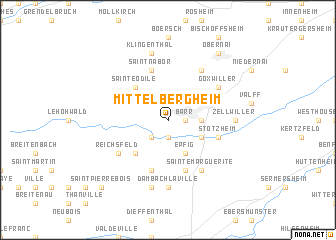 map of Mittelbergheim