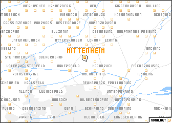 map of Mittenheim