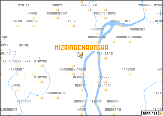 map of Mizaingchaungwa