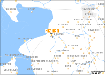 map of Mizhān