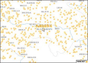 map of Mjedenik