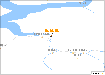 map of Mjeldo