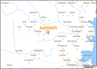 map of Mjengeni