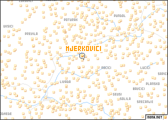 map of Mjerkovići