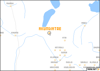 map of Mkundi Mtae