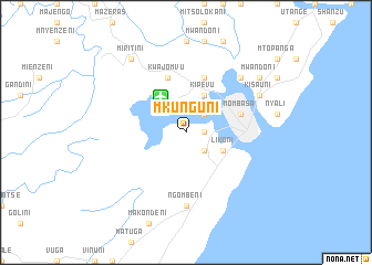 map of Mkunguni