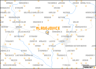 map of Mladějovice