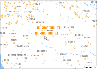 map of Mlađenovići