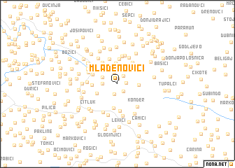 map of Mladenovići