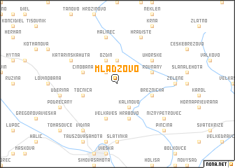 map of Mládzovo