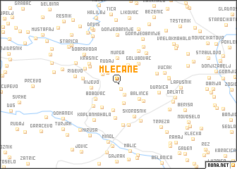 map of Mlečane