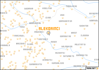 map of Mlekominci