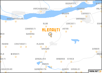 map of Mlenăuţi