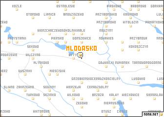 map of Młodasko