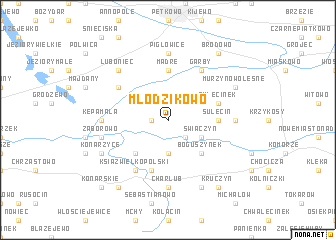 map of Młodzikowo