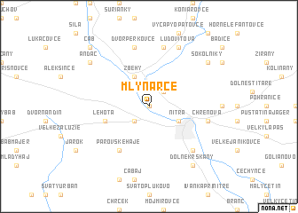 map of Mlynárce
