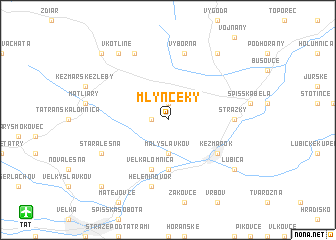 map of Mlynčeky