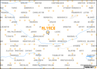 map of Mlýnce