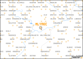 map of Mlýnec