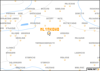 map of Młynkowo