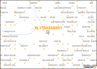 map of Mlýnské Domky