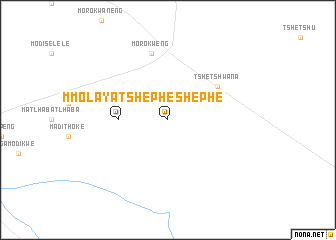 map of Mmolayatshephe