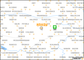 map of Mników
