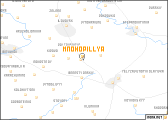 map of Mnohopillya