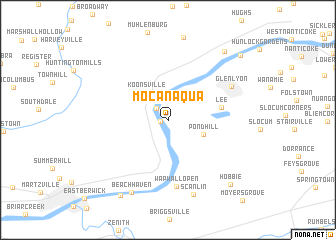 map of Mocanaqua