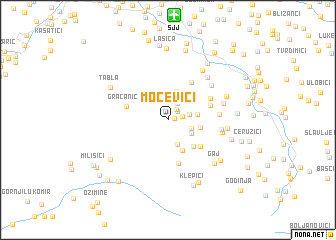 map of Močevići