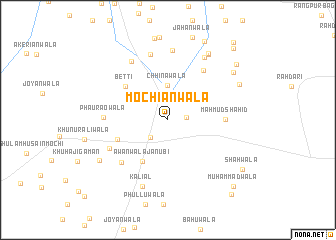 map of Mochiānwāla