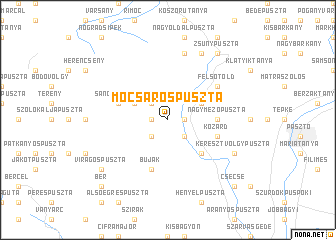 map of Mocsárospuszta