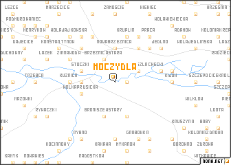 map of Moczydła