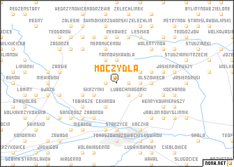 map of Moczydła