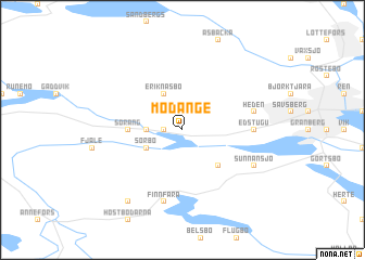 map of Mödänge