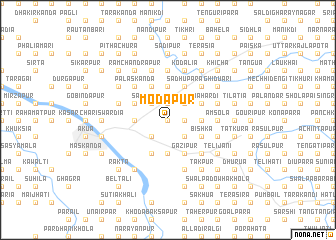 map of Modāpur