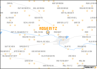 map of Möderitz